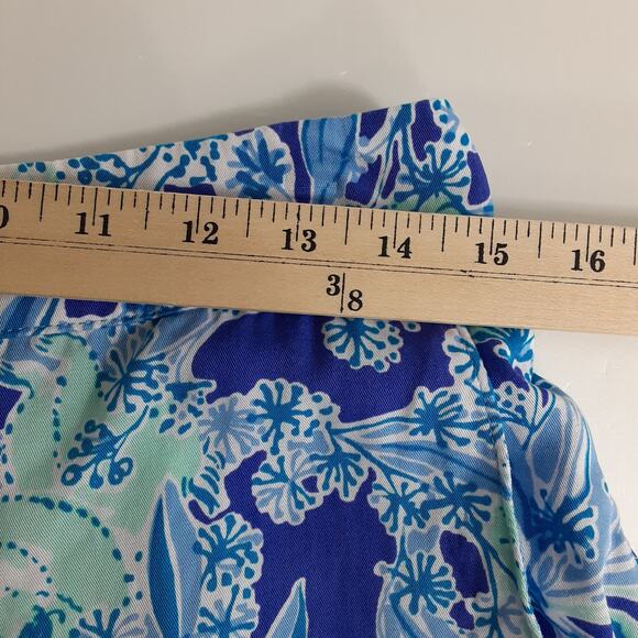 Lilly Pulitzer Dahlia Scallop Hem Shorts Womens L Royal Purple Koalafications - Picture 8 of 11